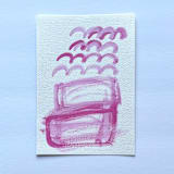 "Hyacinth" - Original Painting in pink by bari wieselman schulman