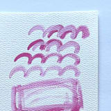 "Hyacinth" - Original Painting in pink by bari wieselman schulman