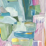 "Ten Thousand Miles Gone I" - Original Painting in multicolorassorted-colors by Sarah Mankin