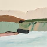 "Muted Seascape Series 1" - Original Painting in multicolorassorted-colors by Caryn Owen