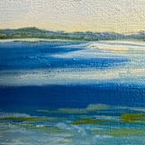 ""Azure Bliss" Original Framed Oil Painting" - Original Painting in blue by Mary Hills Powell