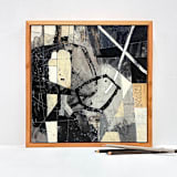 "Reassembled II" - Original Painting in black by Kristi Visser
