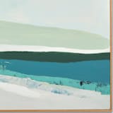 "Muted Northern California Seascape Square" - Original Painting in blue by Caryn Owen