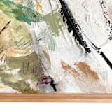 "Swaying Birch Pair" - Original Painting in white by Jessalin Beutler
