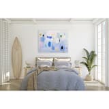 "Golden rain" - Original Painting in blue by Shina Choi