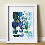 "garden path" - Original Painting in multicolor by bari wieselman schulman