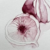 "Purple Figs Fruit 01" - Original Painting in purple by Angele Kamp