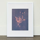 "Foraged IV Original" - Original Painting in blue by Kamala Nahas