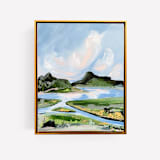 "Green River Bend" - Original Painting in multicolorassorted-colors by Green Barn Studio