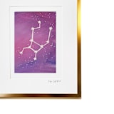 "Personalized, 11x14 Framed Star Sign with Birthday Date" - Original Painting in multicolorassorted-colors by AlisonJerry