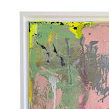 "Backyard Be-Ing" - Original Painting in pink by Jessalin Beutler