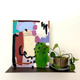 "Pickle Flavor Jelly Beans I" - Original Painting in multicolor by Nicole Simms