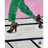 "Strut" - Original Painting in multicolorassorted-colors by Nicole Simms