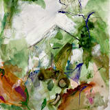 "Into the Green, Floral Painting" - Original Painting in multicolor by Suzanna Toole