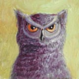 "Stare Down, Original Acrylic Painting" - Original Painting in multicolorassorted-colors by Carol C. Young