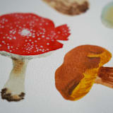 "Mushrooms Original Watercolor Painting" - Original Painting in multicolor by Alexandra Dzh