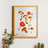 "Mushrooms Original Watercolor Painting" - Original Painting in multicolor by Alexandra Dzh