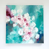 "'Apple Blossom: Arkansas and Michigan'" - Original Painting in multicolor by Holly Whitcomb