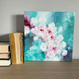 "'Apple Blossom: Arkansas and Michigan'" - Original Painting in multicolor by Holly Whitcomb