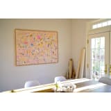 "Pink Aura Bloom" - Original Painting in pink by Shina Choi