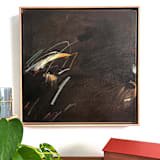 "Room 704" - Original Painting in brown by Shiho Whitehead