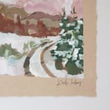 "Wintry Road 2" - Original Painting in red by Kiersten Poultney