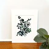 "Jade Botanicals" - Original Painting in green by Teju Reval