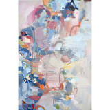 "Rising One More Time" - Original Painting in blue by Carol Barber