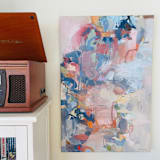 "Rising One More Time" - Original Painting in blue by Carol Barber