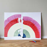 "talk to me colors 2" - Original Painting in multicolor by bari wieselman schulman