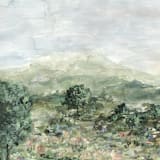 "Still Fields l" - Original Painting in green by Kate Nelson