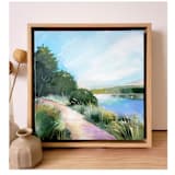 "Taking Time" - Original Painting in blue by AlisonJerry