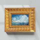 "Long Island Sound" - Original Painting in blue by Green Barn Studio