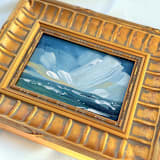 "Long Island Sound" - Original Painting in blue by Green Barn Studio