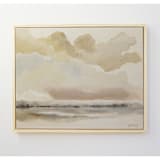 "Distance Under Cloudy Sky" - Original Painting in beige by Shina Choi