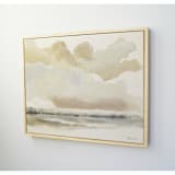 "Distance Under Cloudy Sky" - Original Painting in beige by Shina Choi
