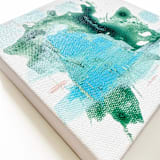 "Newport Abstract in Blue and Green" - Original Painting in blue by Green Barn Studio