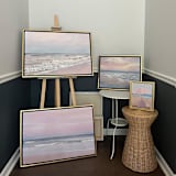 "Beach Walk Original Canvas Painting" - Original Painting in multicolor by Lindsay Kelly Art