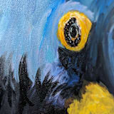 "Elegance in Blue" - Original Painting in blue by The Savage Label