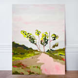 "Summer Walk Original Painting" - Original Painting in green by Lucrecia Caporale