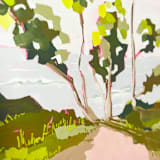 "Summer Walk Original Painting" - Original Painting in green by Lucrecia Caporale