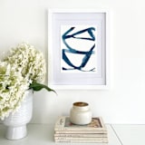 "Small Blue Plant Cell" - Original Painting in blue by Mary Gaspar
