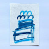 "Violet " - Original Painting in blue by bari wieselman schulman