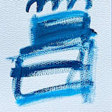 "Violet " - Original Painting in blue by bari wieselman schulman