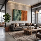 "A Quiet Trace" - Original Painting in green by Karine Tonial Grimm