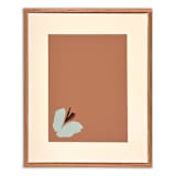 "Taupe and Blue Floral Pair" - Original Painting in brown by Caryn Owen
