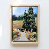 "Pine Trees | Original Painting" - Original Painting in brown by Weronika Zubek