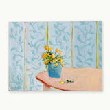 "Lace & Flowers No. 3" - Original Painting in multicolor by Lottie Aldarwish