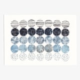 "Meditation Circles 03" - Original Painting in blue by Danushka Abeygoda