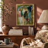 ""Every Good Thing" - 18 x 21 - Framed Original Painting" - Original Painting in multicolor by Sarah Mankin